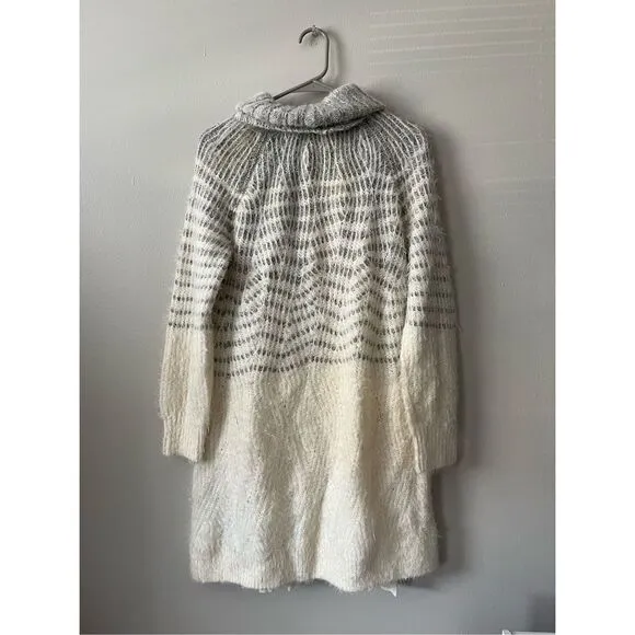 Sleeping on Snow Medium Womens High Neck Sweater Dress Wool Blend