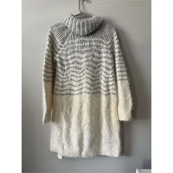 Sleeping on Snow Medium Womens High Neck Sweater Dress Wool Blend
