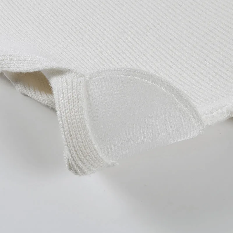 Sleeveless High-collared Shoulder Padded Pads Sweaters