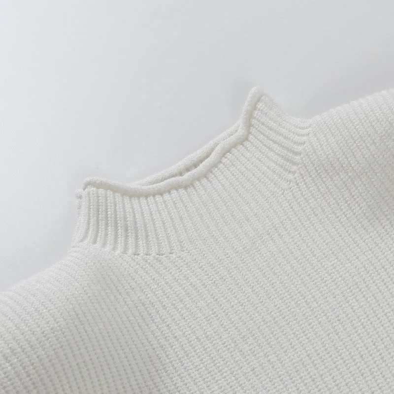 Sleeveless High-collared Shoulder Padded Pads Sweaters