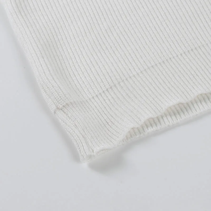 Sleeveless High-collared Shoulder Padded Pads Sweaters