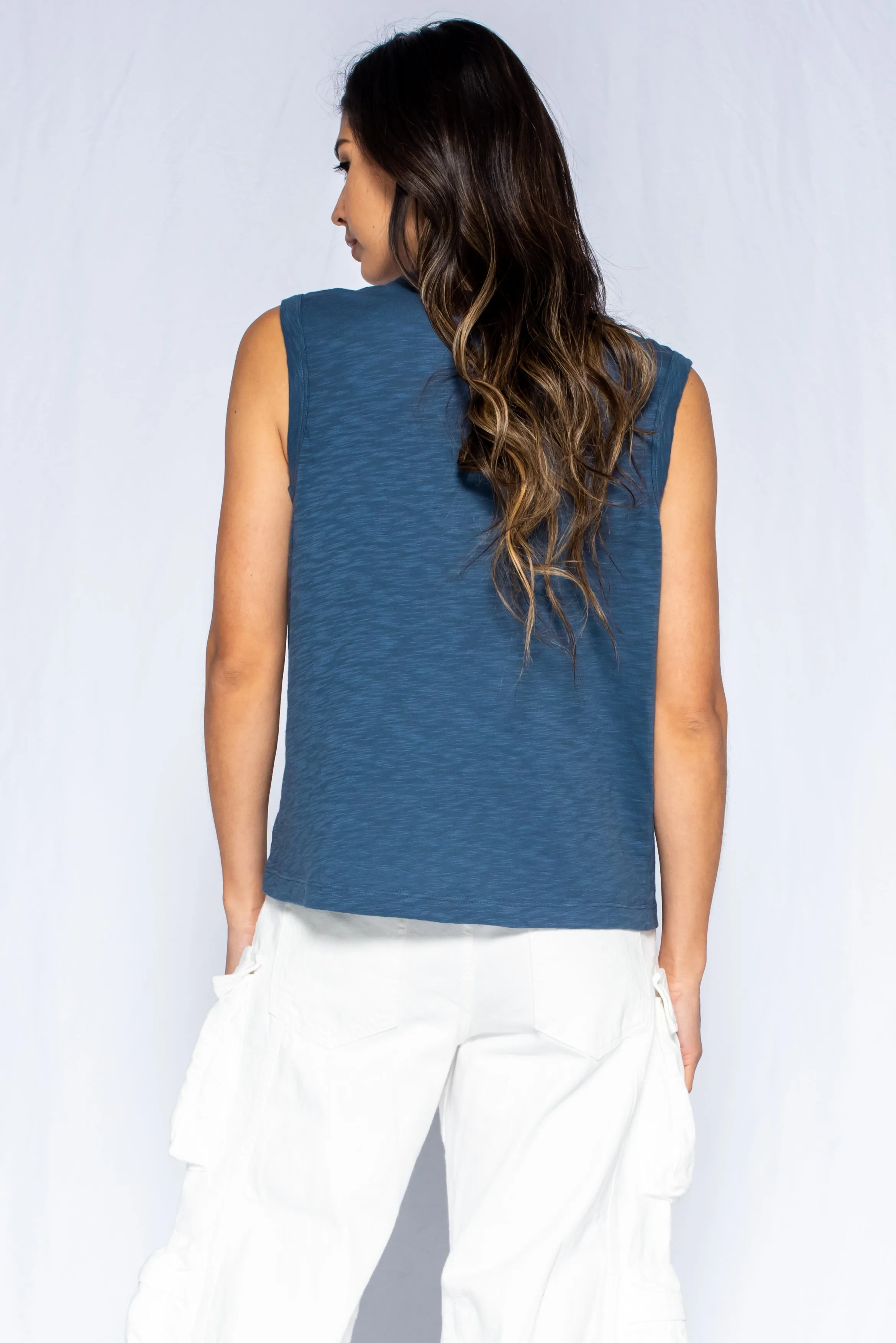 Slim Fit Sleeveless Shell Top