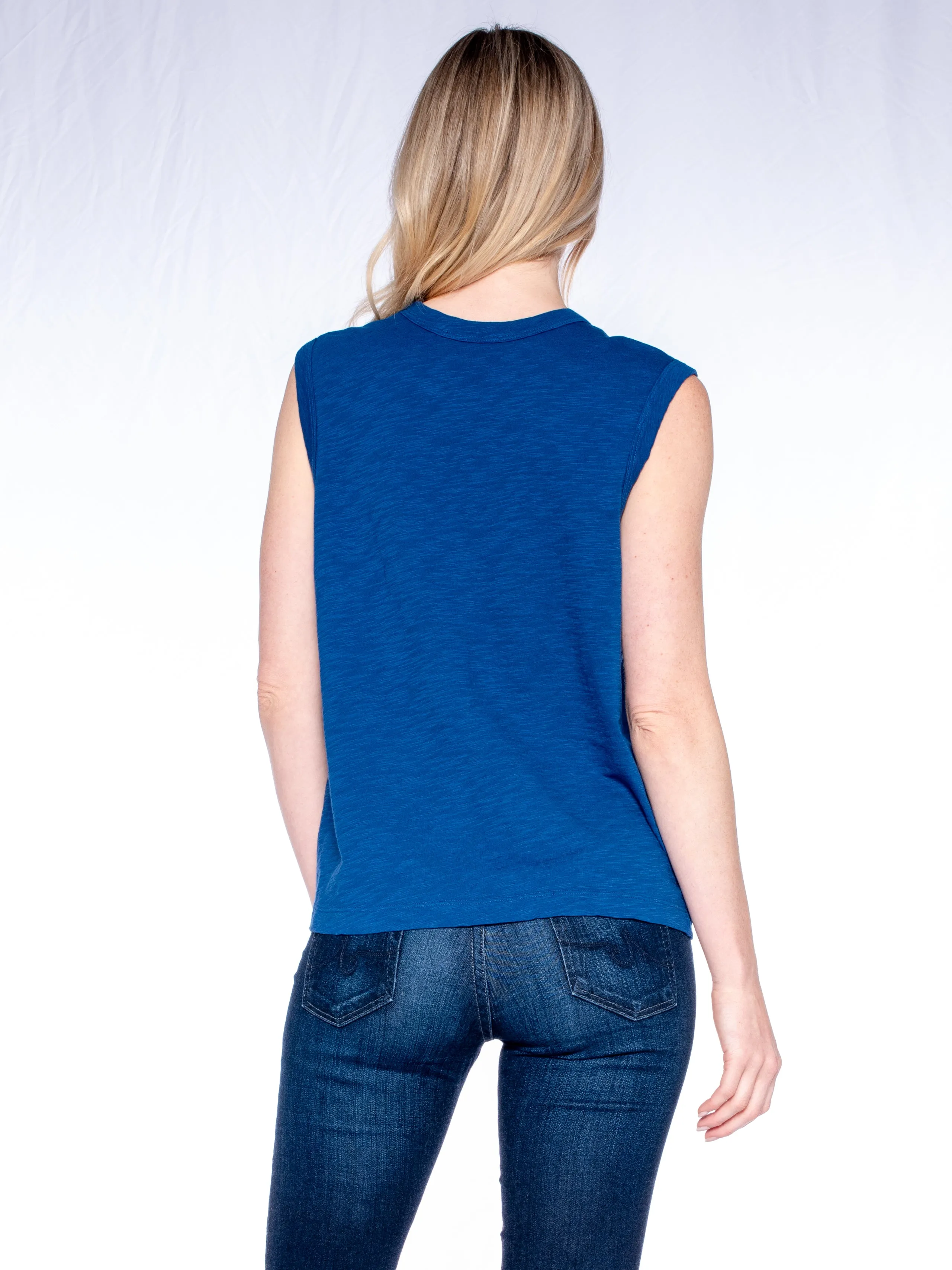 Slim Fit Sleeveless Shell Top