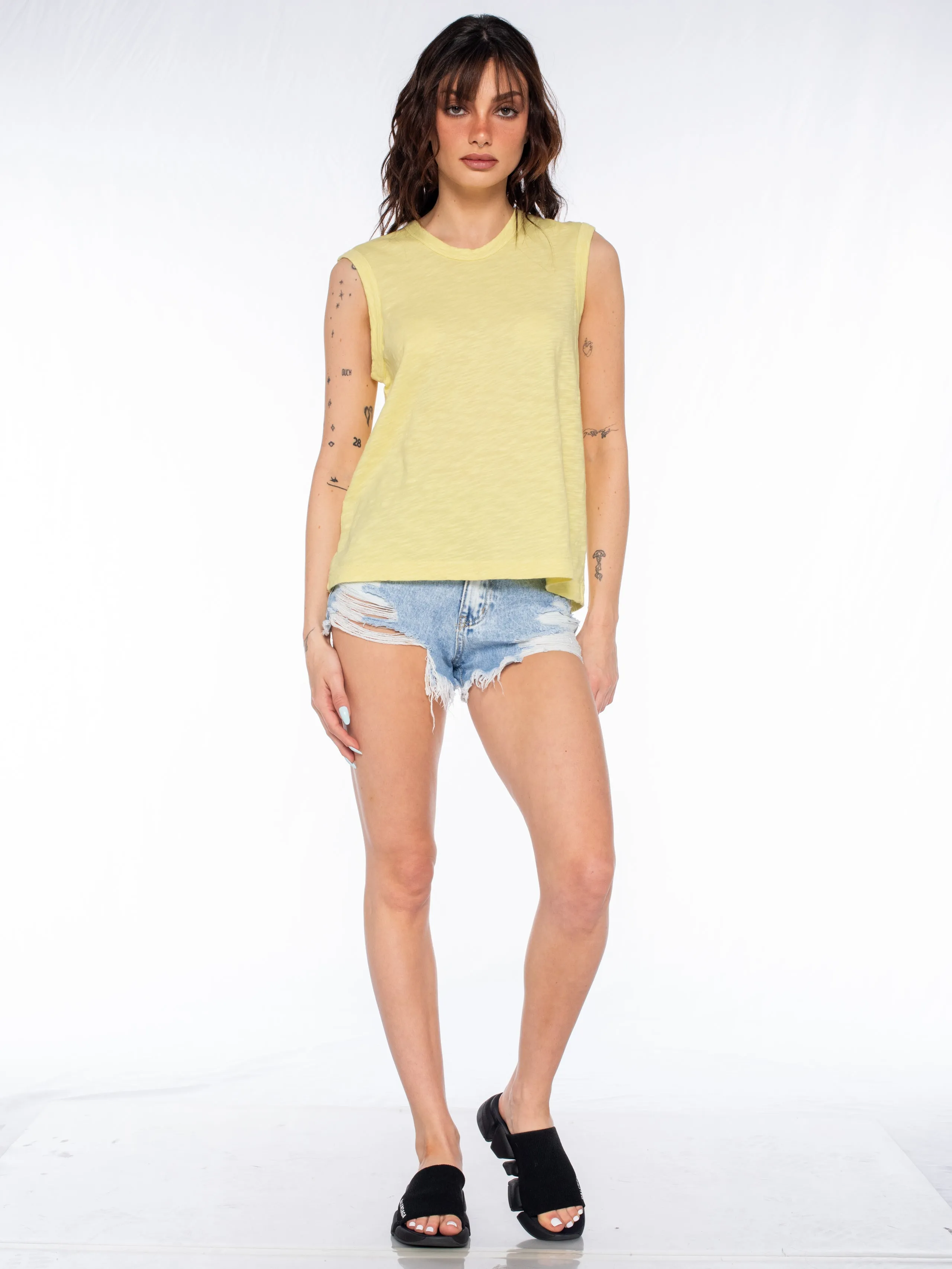 Slim Fit Sleeveless Shell Top