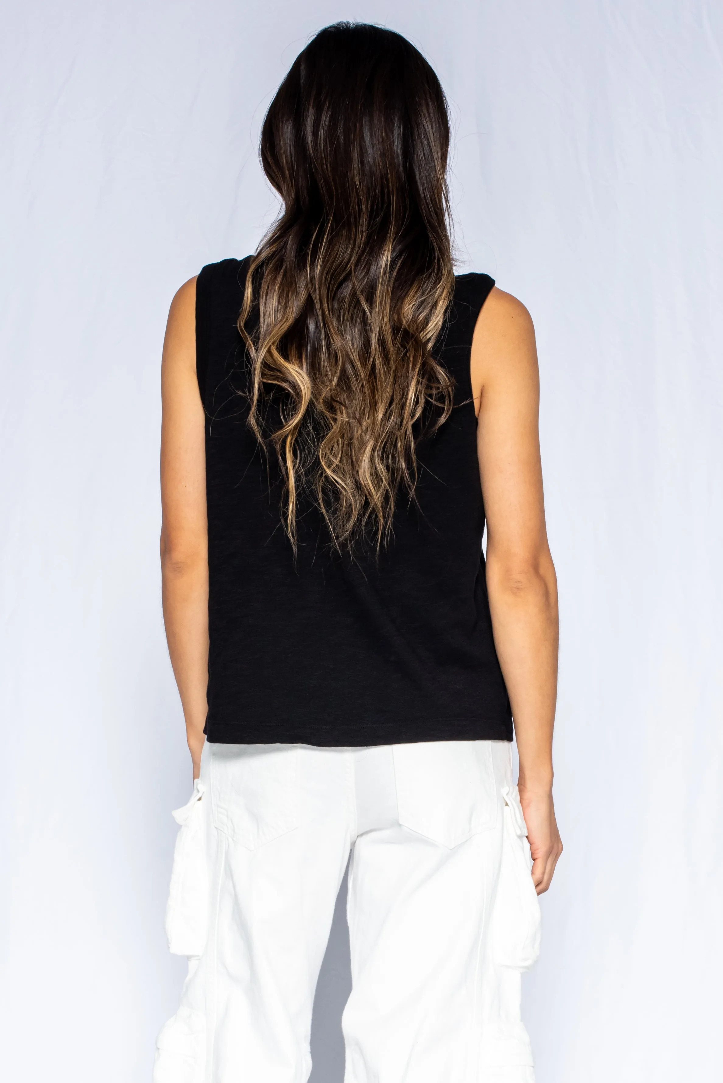 Slim Fit Sleeveless Shell Top