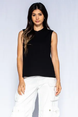 Slim Fit Sleeveless Shell Top