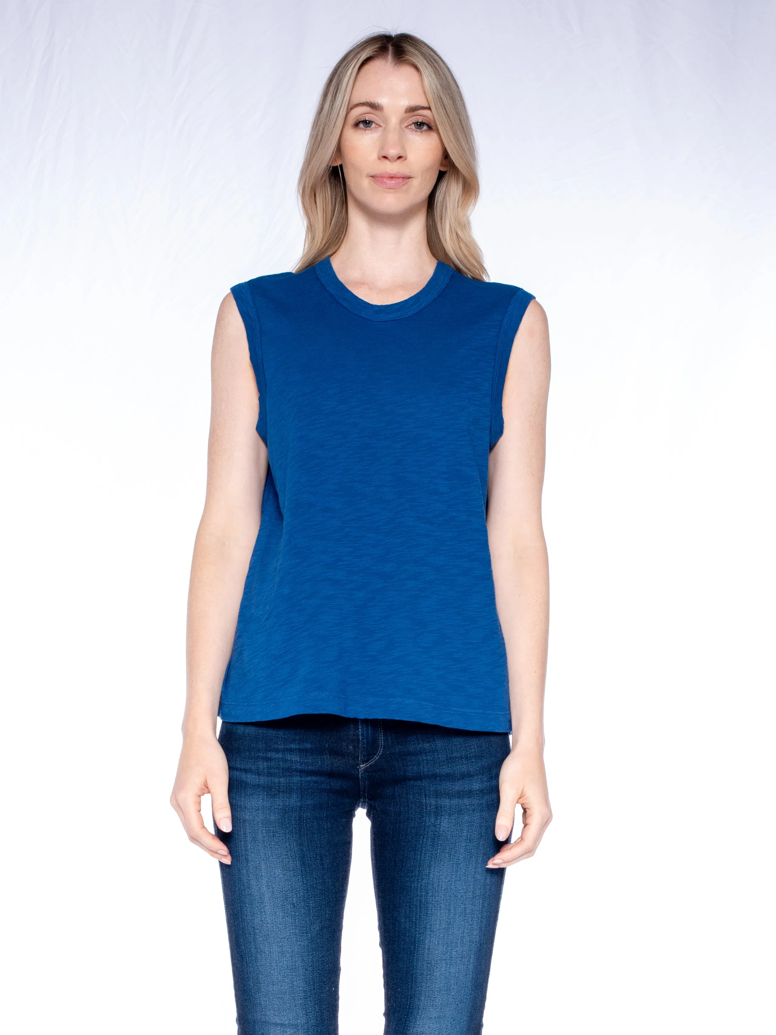 Slim Fit Sleeveless Shell Top