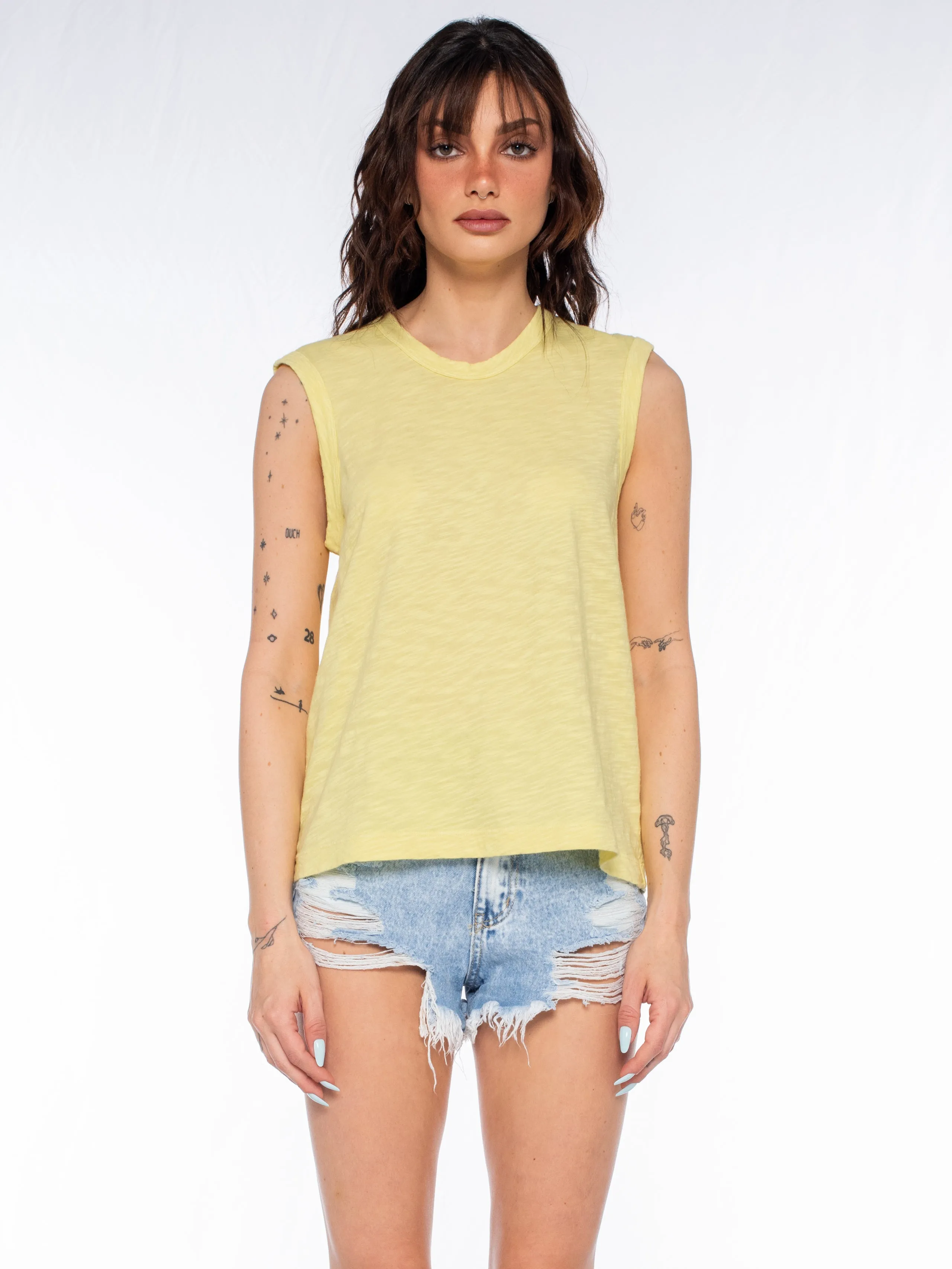 Slim Fit Sleeveless Shell Top