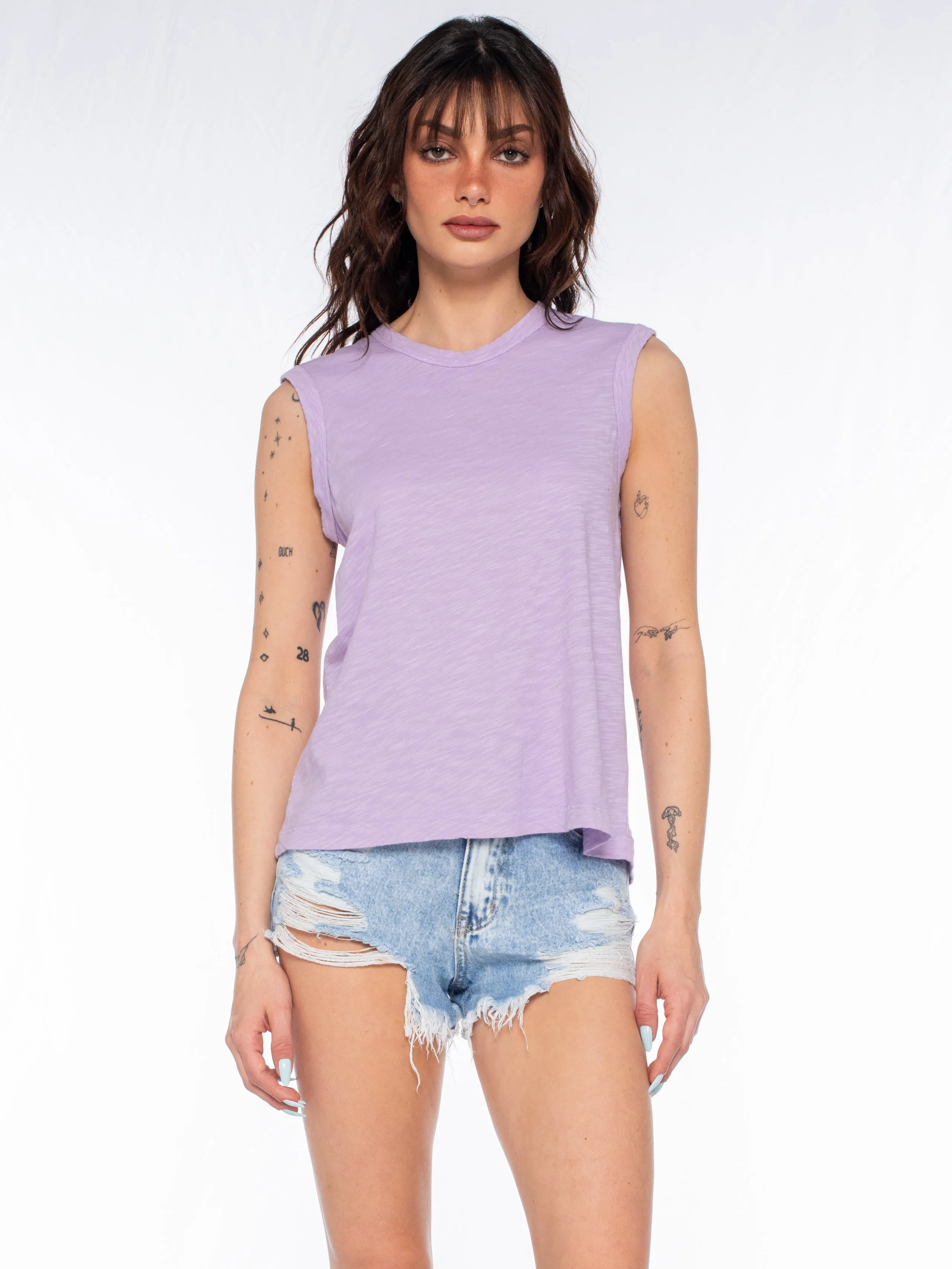 Slim Fit Sleeveless Shell Top