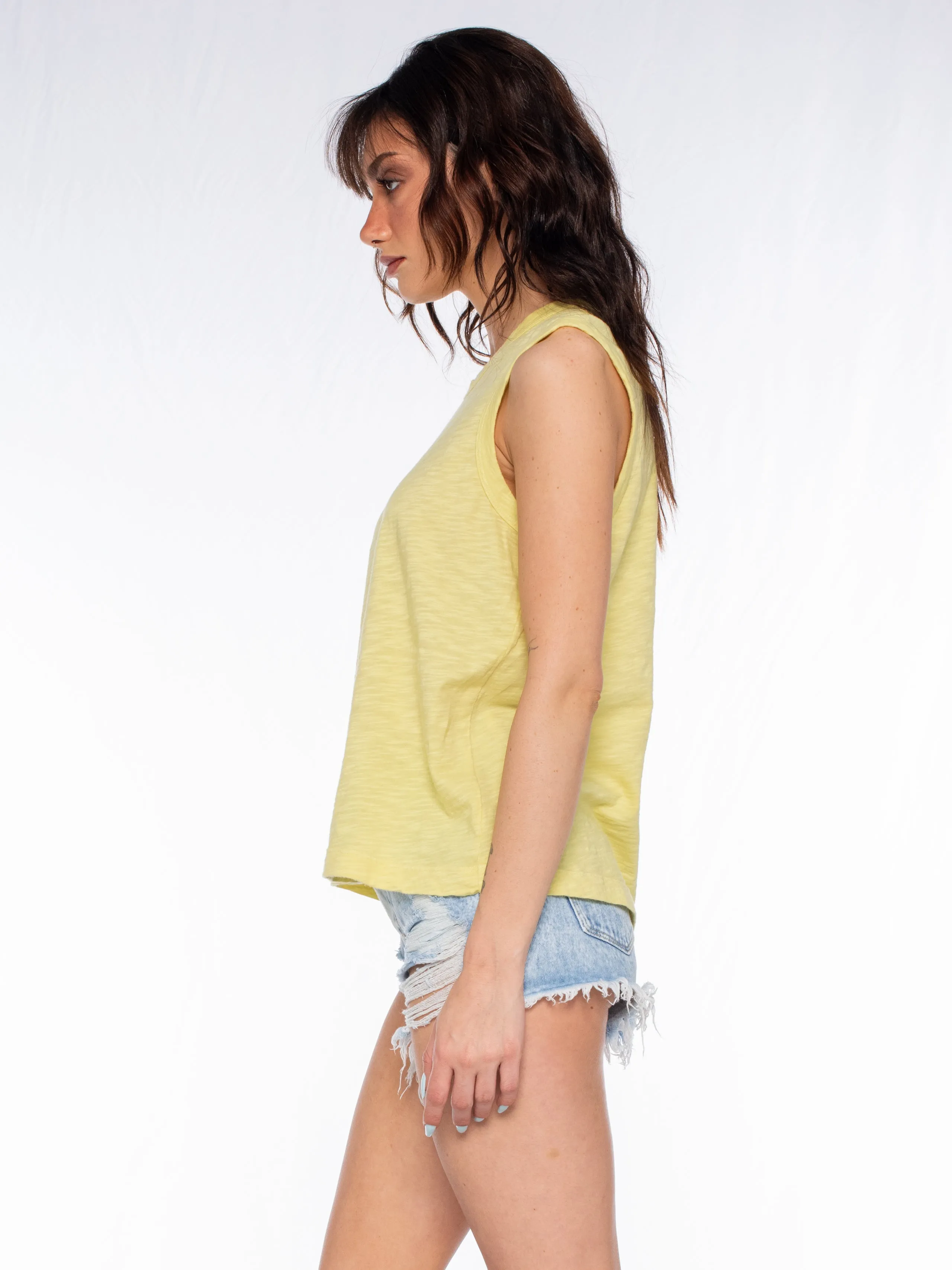 Slim Fit Sleeveless Shell Top
