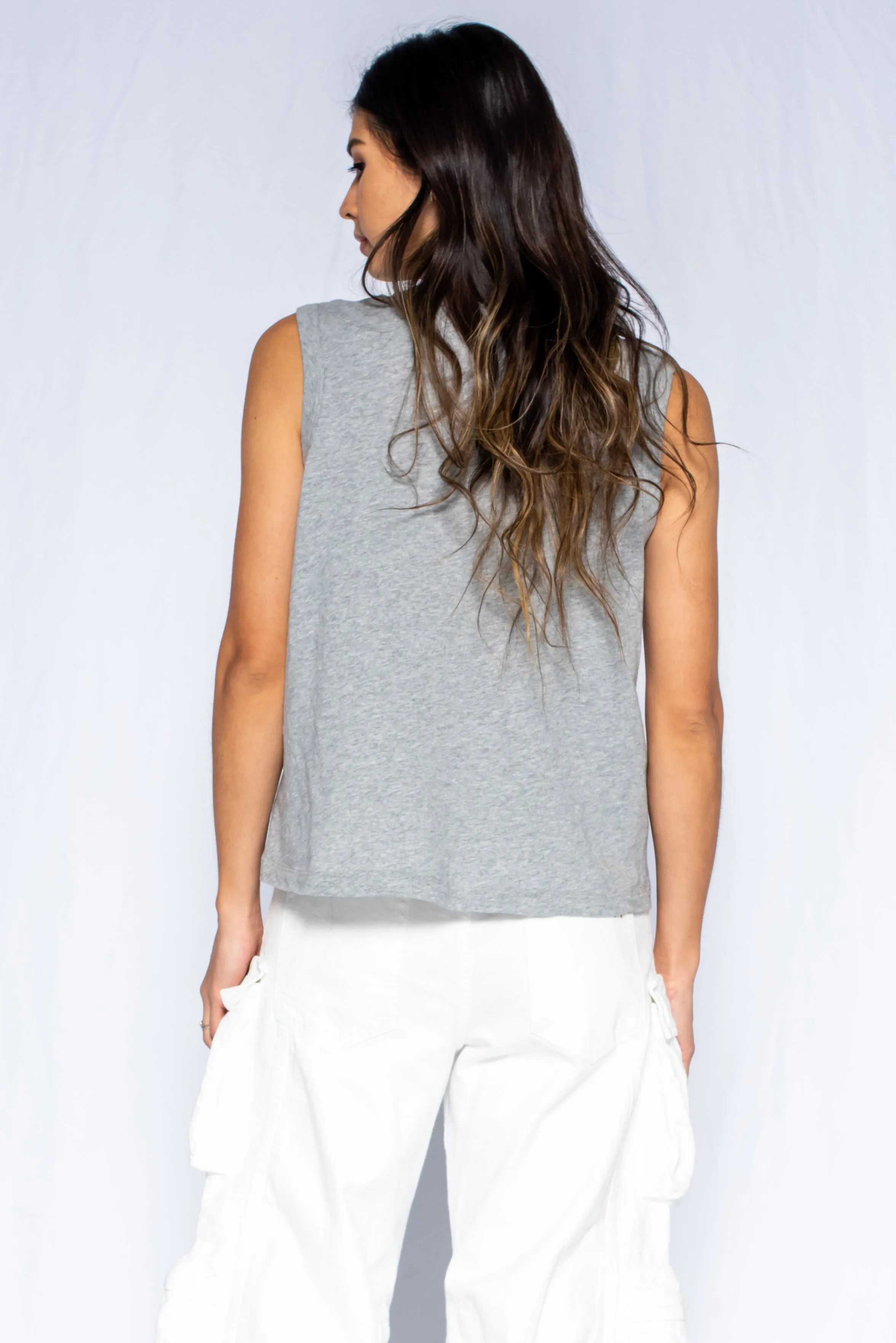 Slim Fit Sleeveless Shell Top