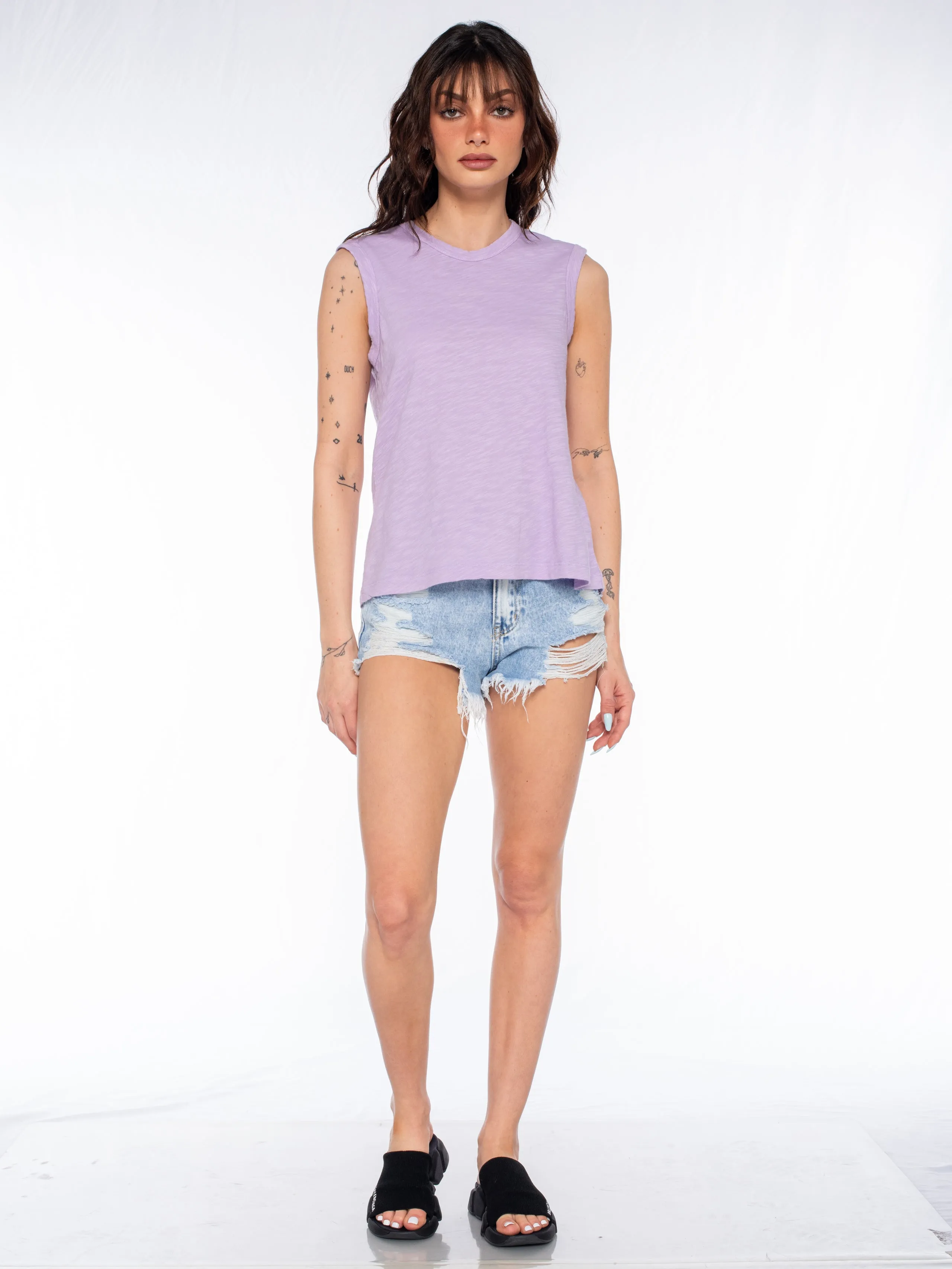 Slim Fit Sleeveless Shell Top