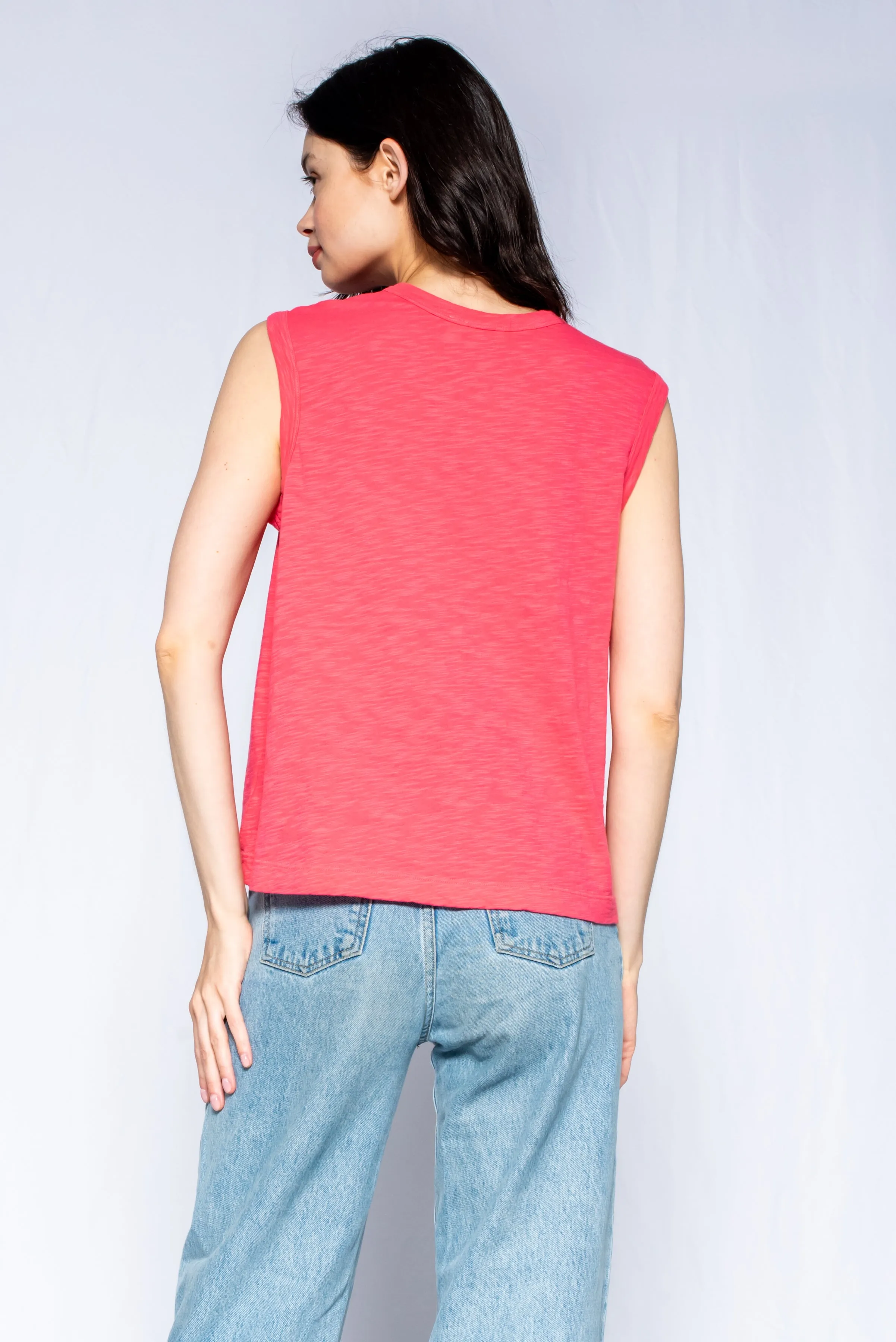 Slim Fit Sleeveless Shell Top