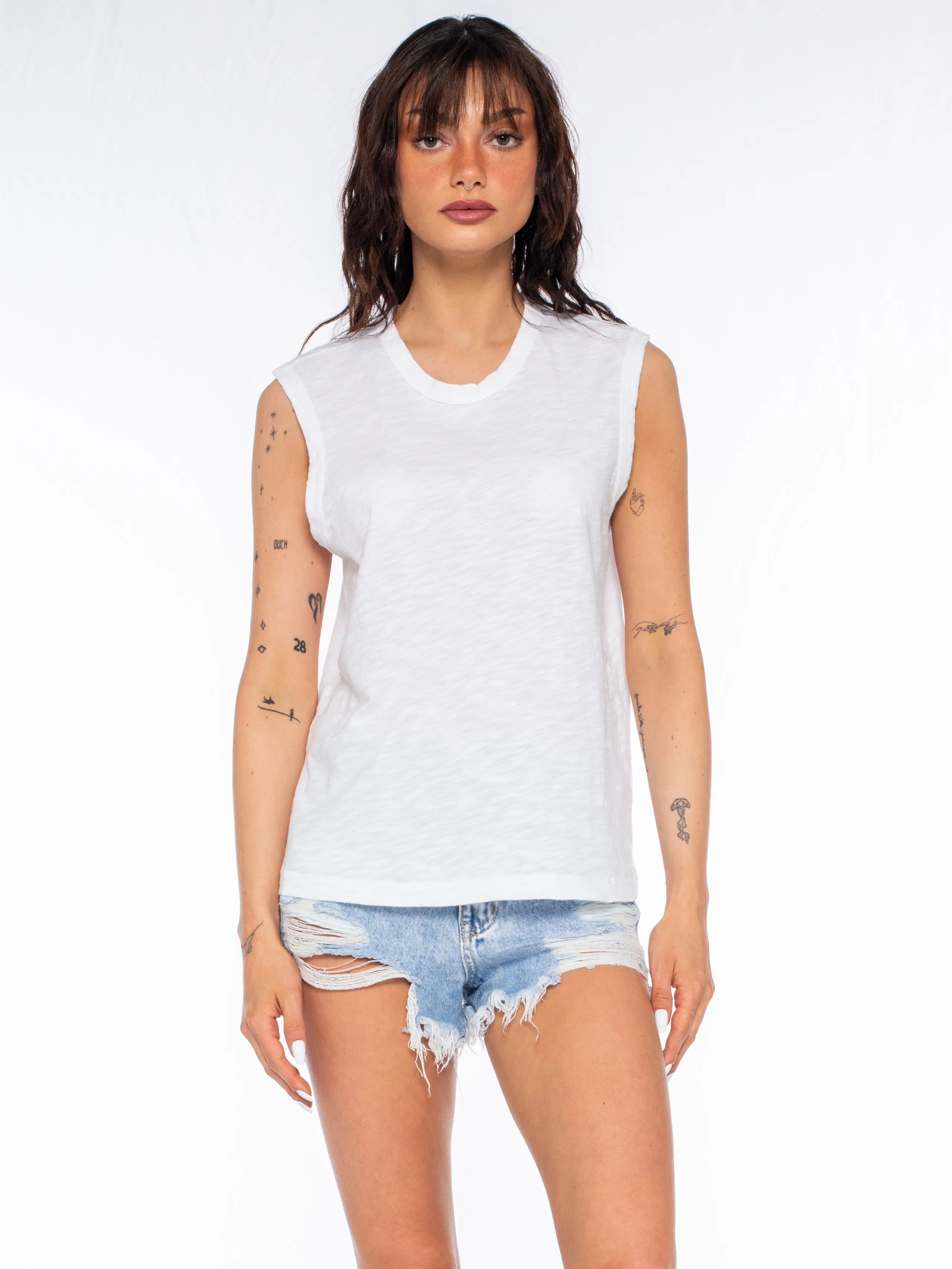 Slim Fit Sleeveless Shell Top