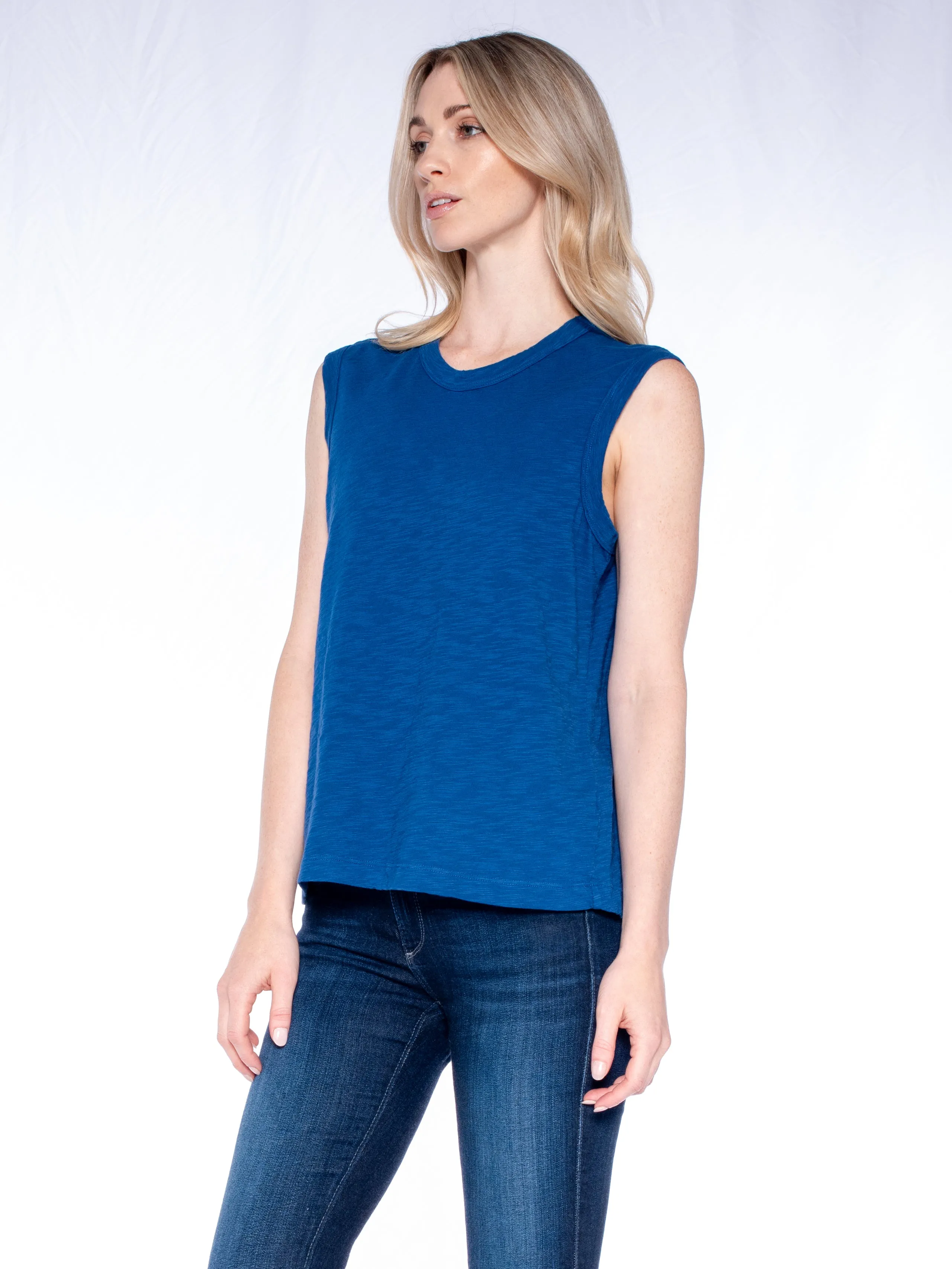 Slim Fit Sleeveless Shell Top