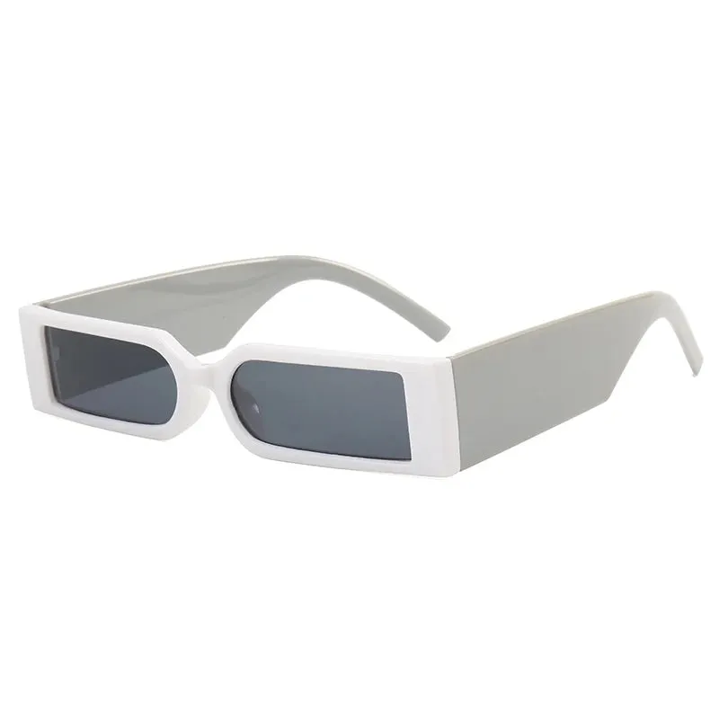 Small Frame Vintage Black Rectangle Sunglasses Hip Hop Style
