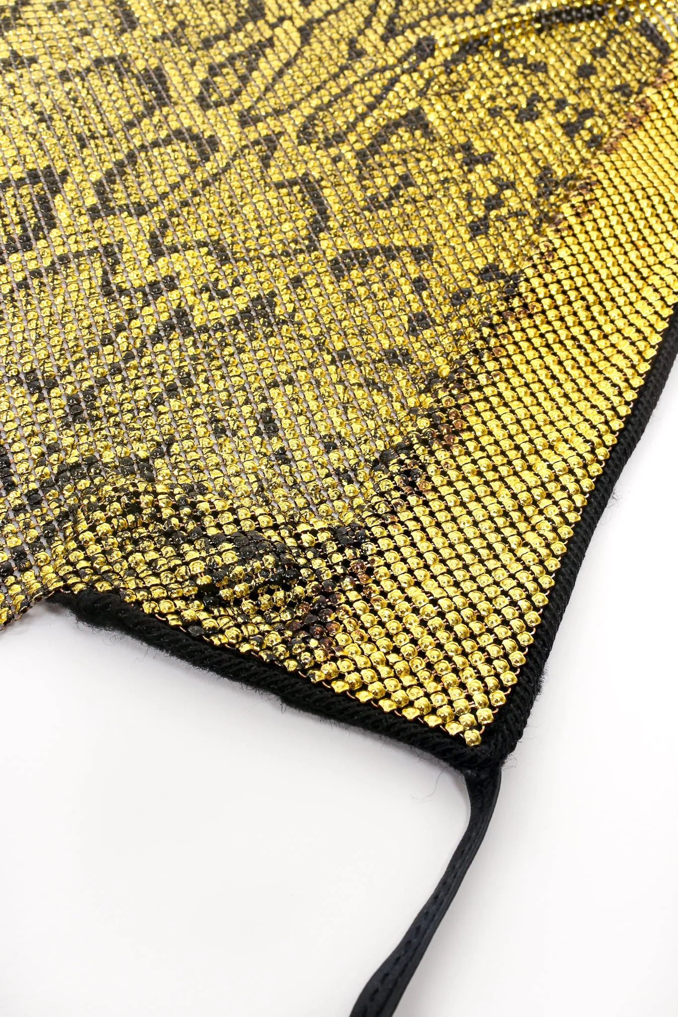 Snake Print Metal Mesh Halter
