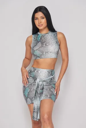 Snakeskin Skirt Sets-HOEA19217A