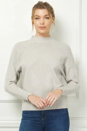 SOFT LONG SLEEVE DOLMAN MOCK NECK SWEATER