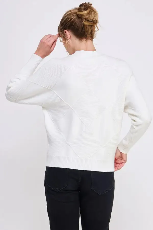 SOFT LONG SLEEVE DOLMAN MOCK NECK SWEATER