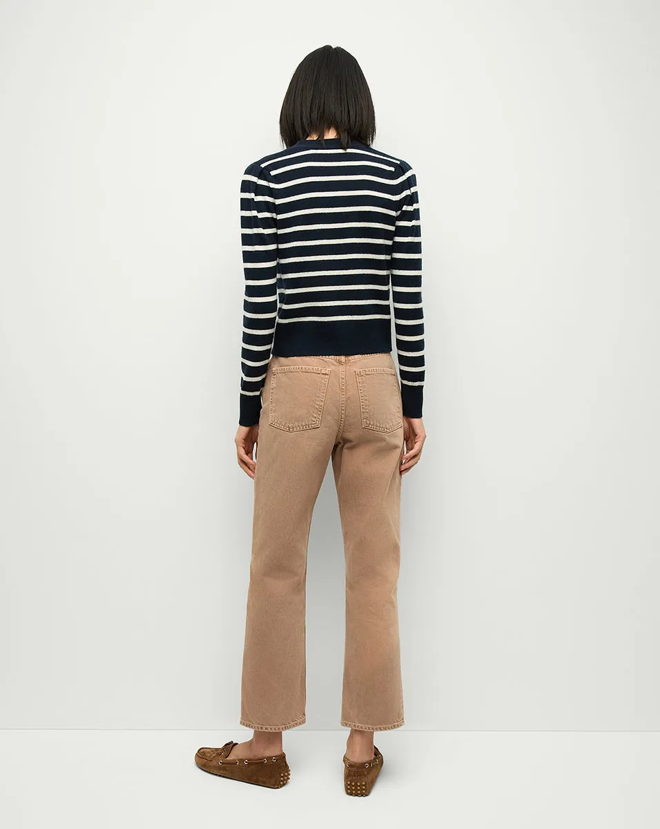 Solene Striped Cashmere Cardigan