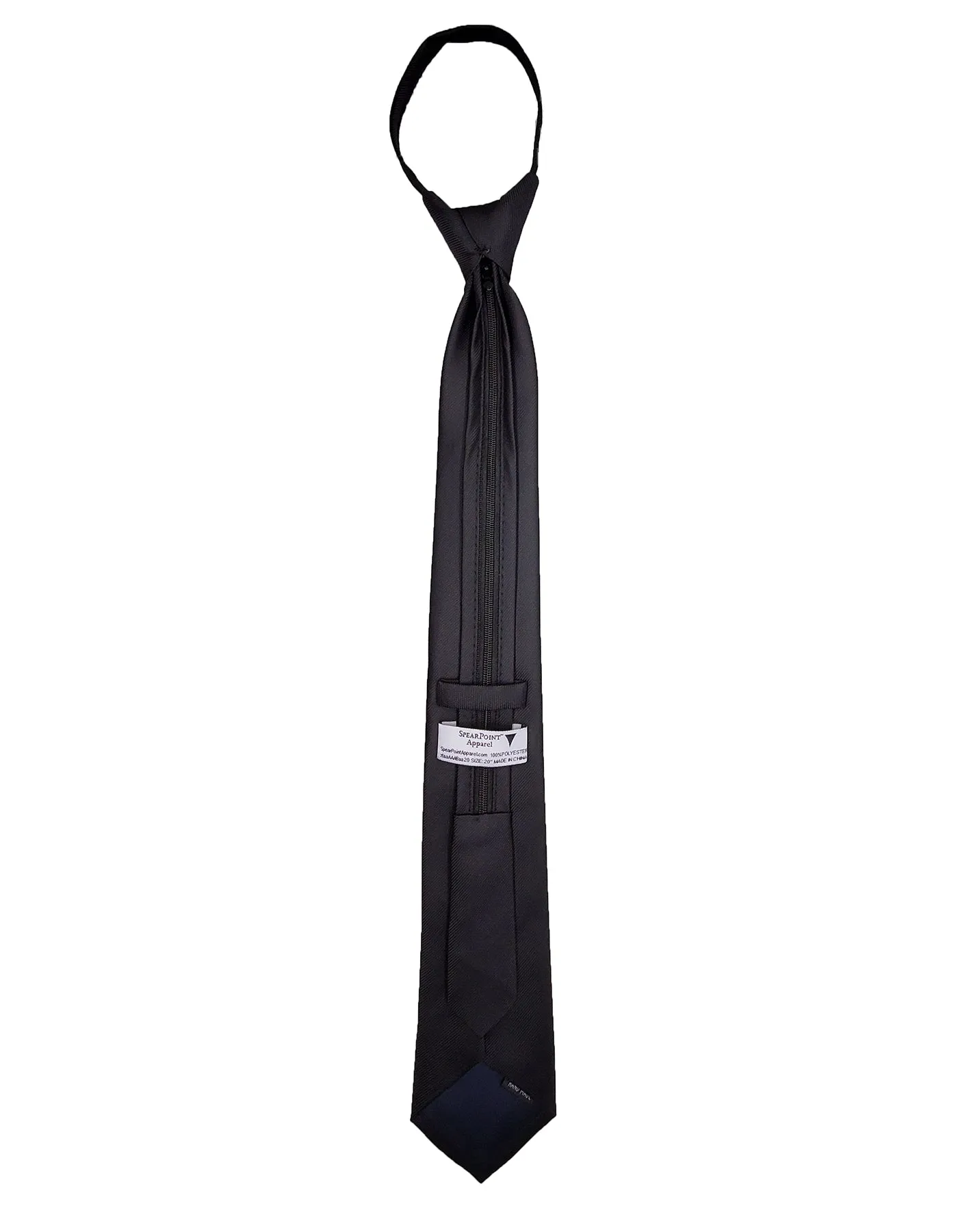 Solid Color Zipper Tie