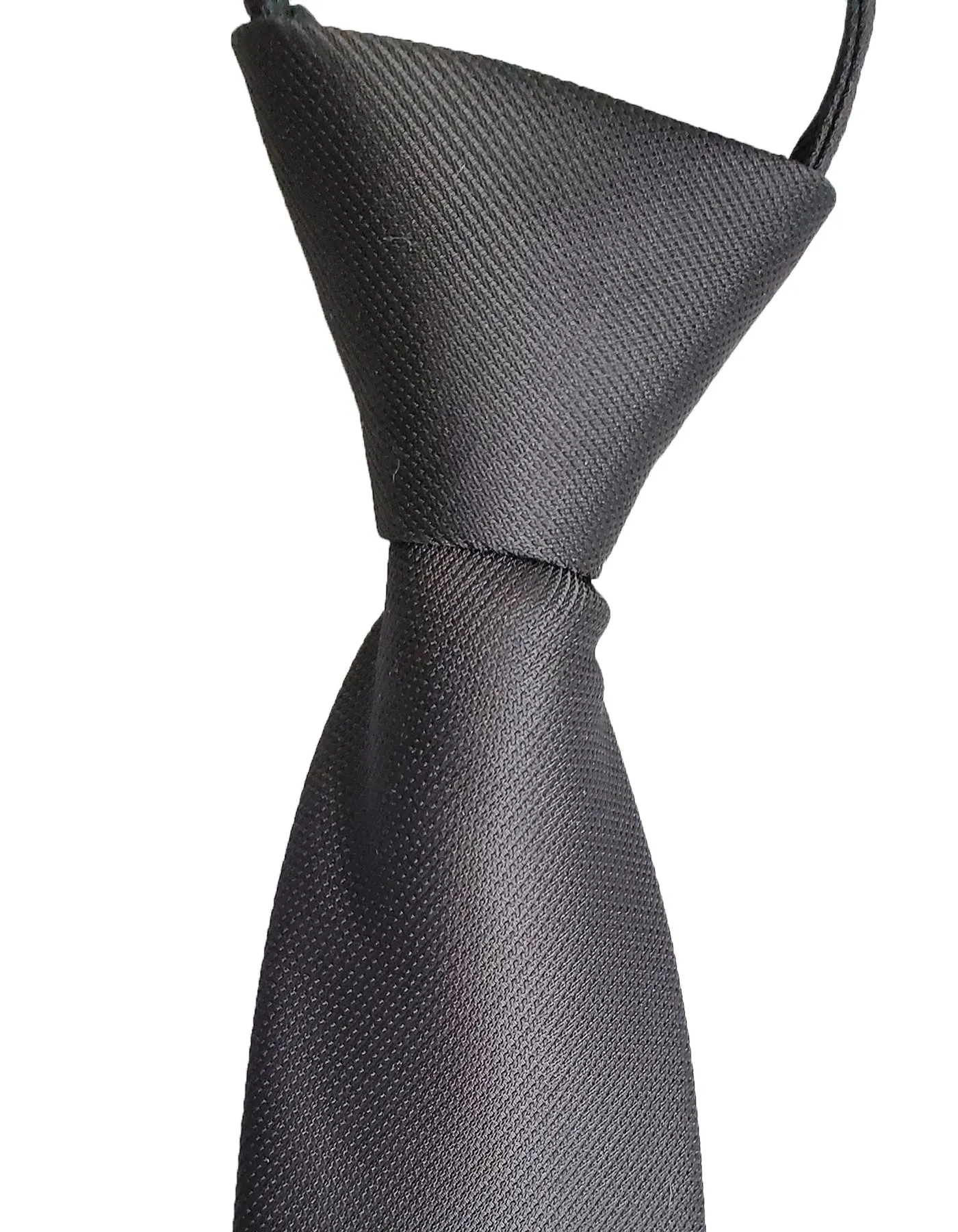 Solid Color Zipper Tie