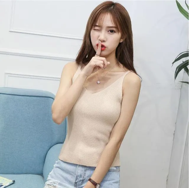 Solid Crop Tank Top