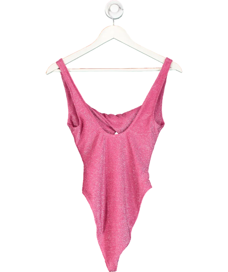 South Beach Pink Jasmin X Sb Board Swimsuit In Magenta Glitter UK 12