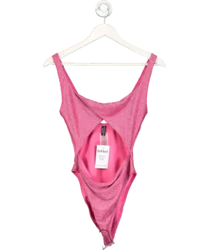 South Beach Pink Jasmin X Sb Board Swimsuit In Magenta Glitter UK 12
