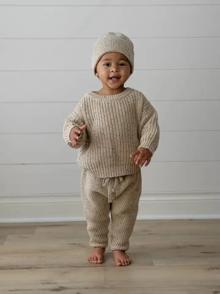 Speckled Oak Chunky Knit Sweater