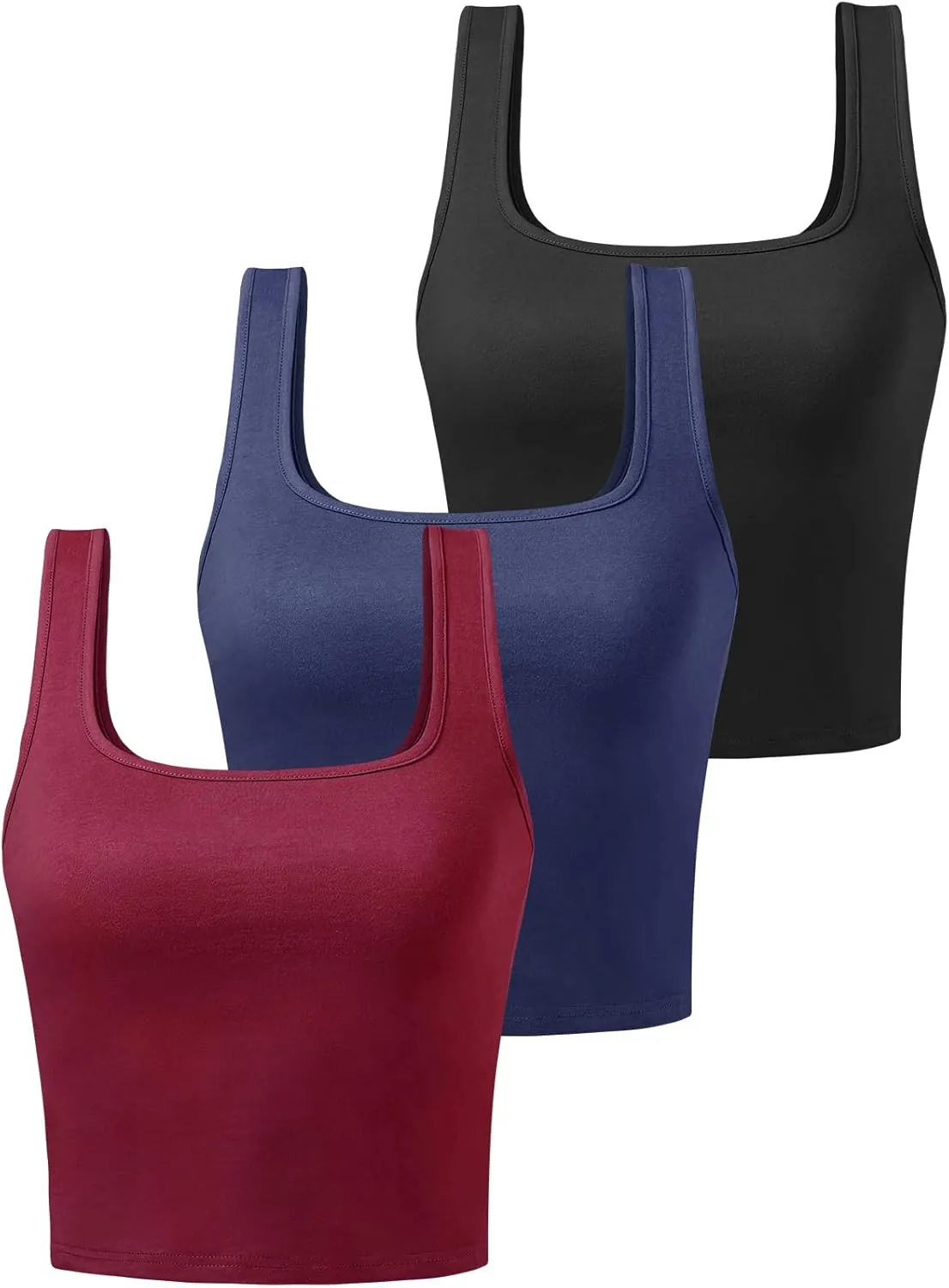 Sports Crop Tank Tops for Women Cropped Workout Tops Racerback Running Yoga Tanks Cotton