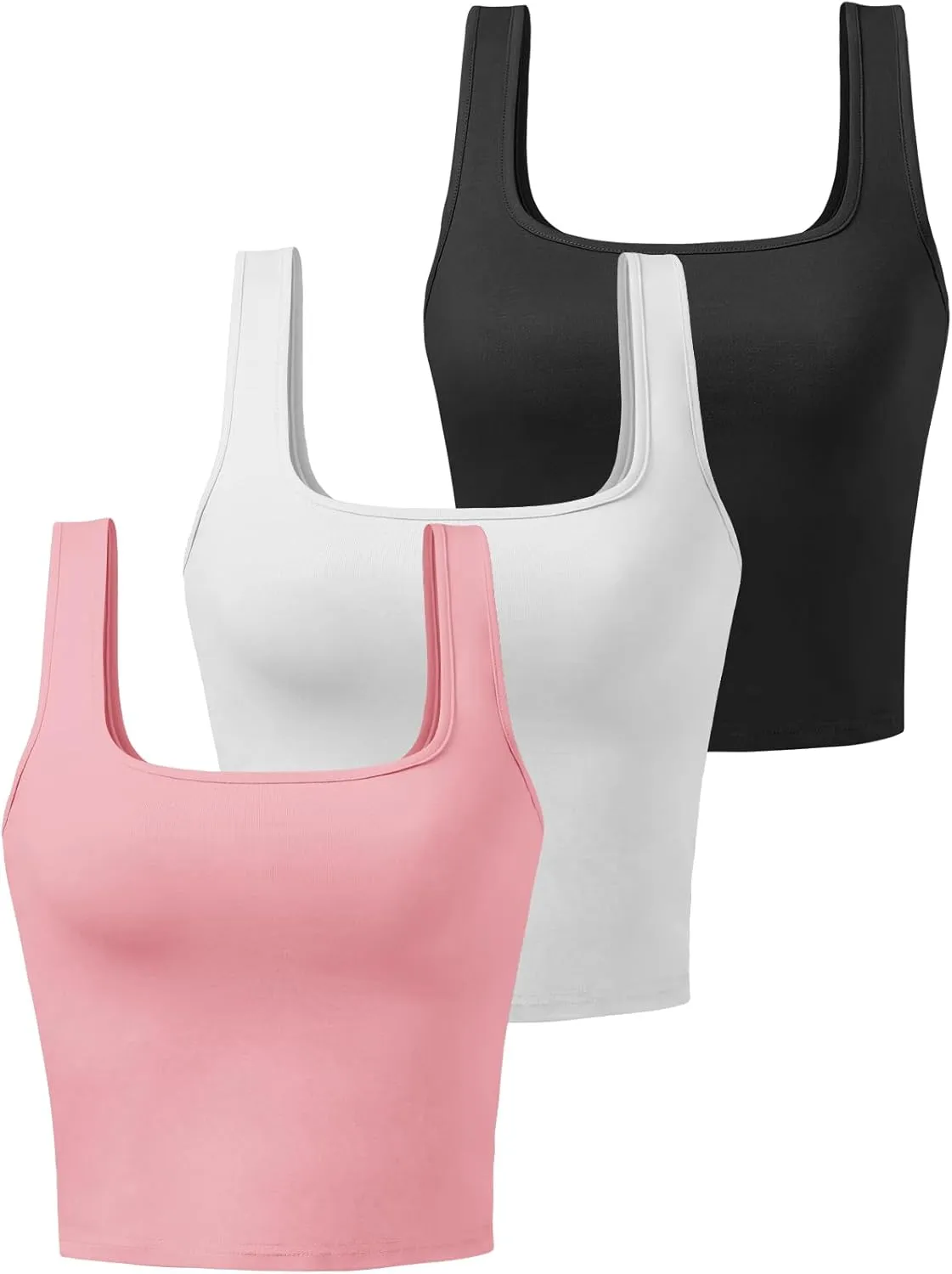 Sports Crop Tank Tops for Women Cropped Workout Tops Racerback Running Yoga Tanks Cotton