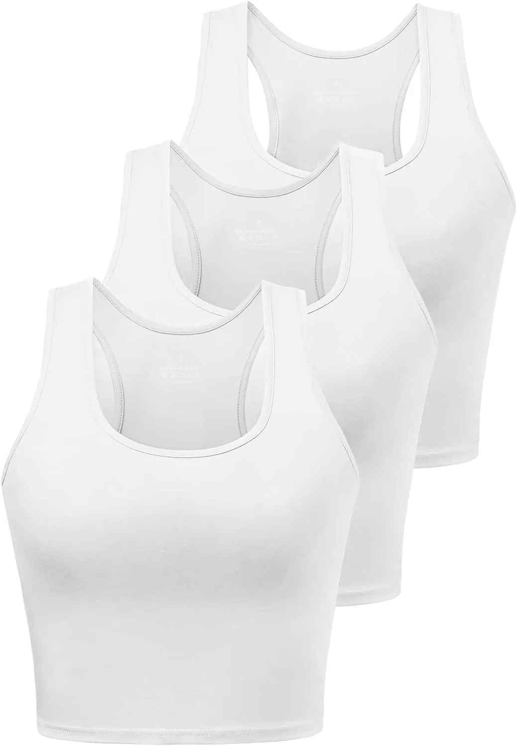 Sports Crop Tank Tops for Women Cropped Workout Tops Racerback Running Yoga Tanks Cotton