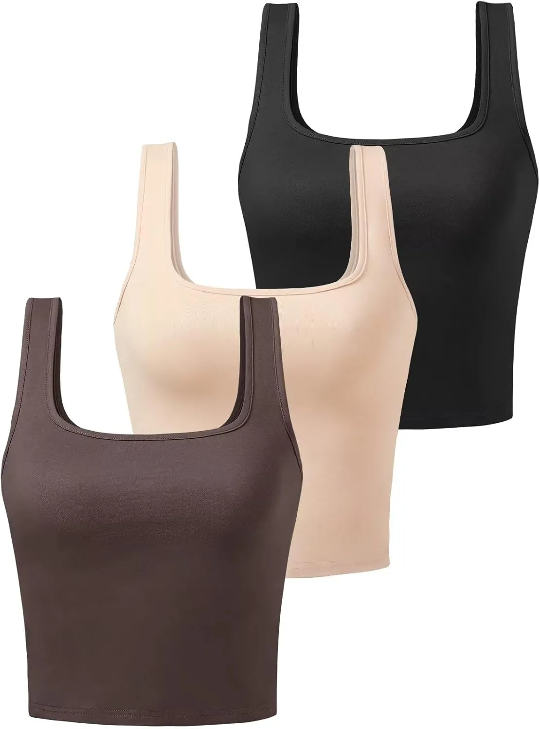 Sports Crop Tank Tops for Women Cropped Workout Tops Racerback Running Yoga Tanks Cotton