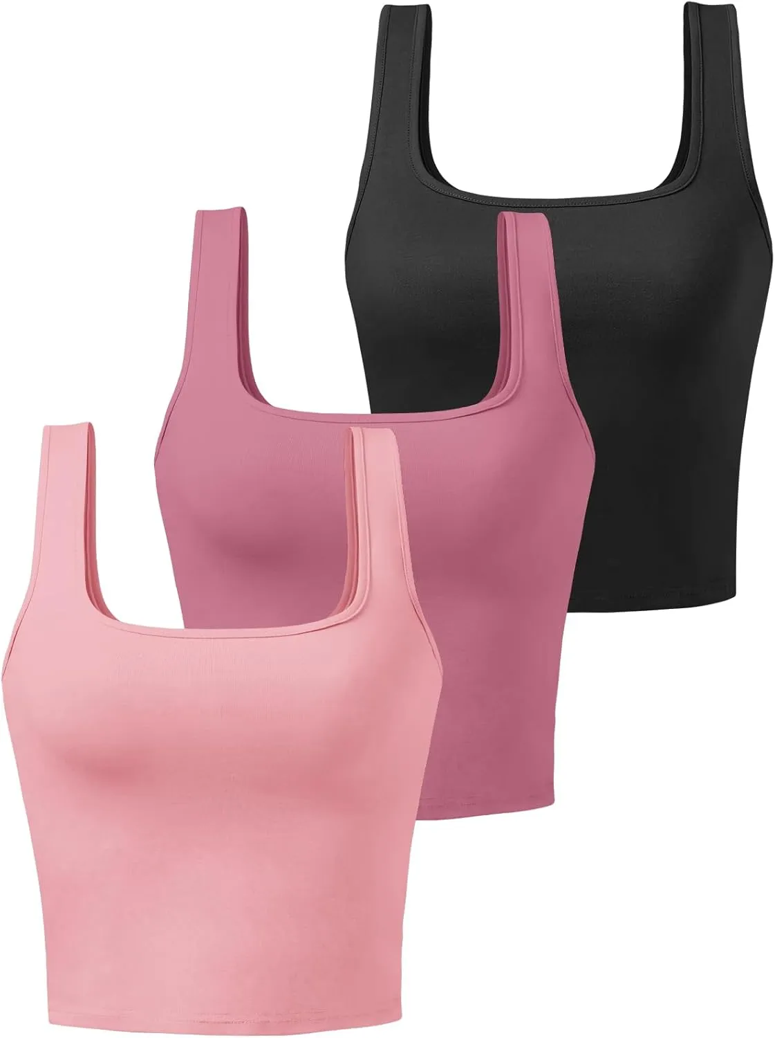 Sports Crop Tank Tops for Women Cropped Workout Tops Racerback Running Yoga Tanks Cotton