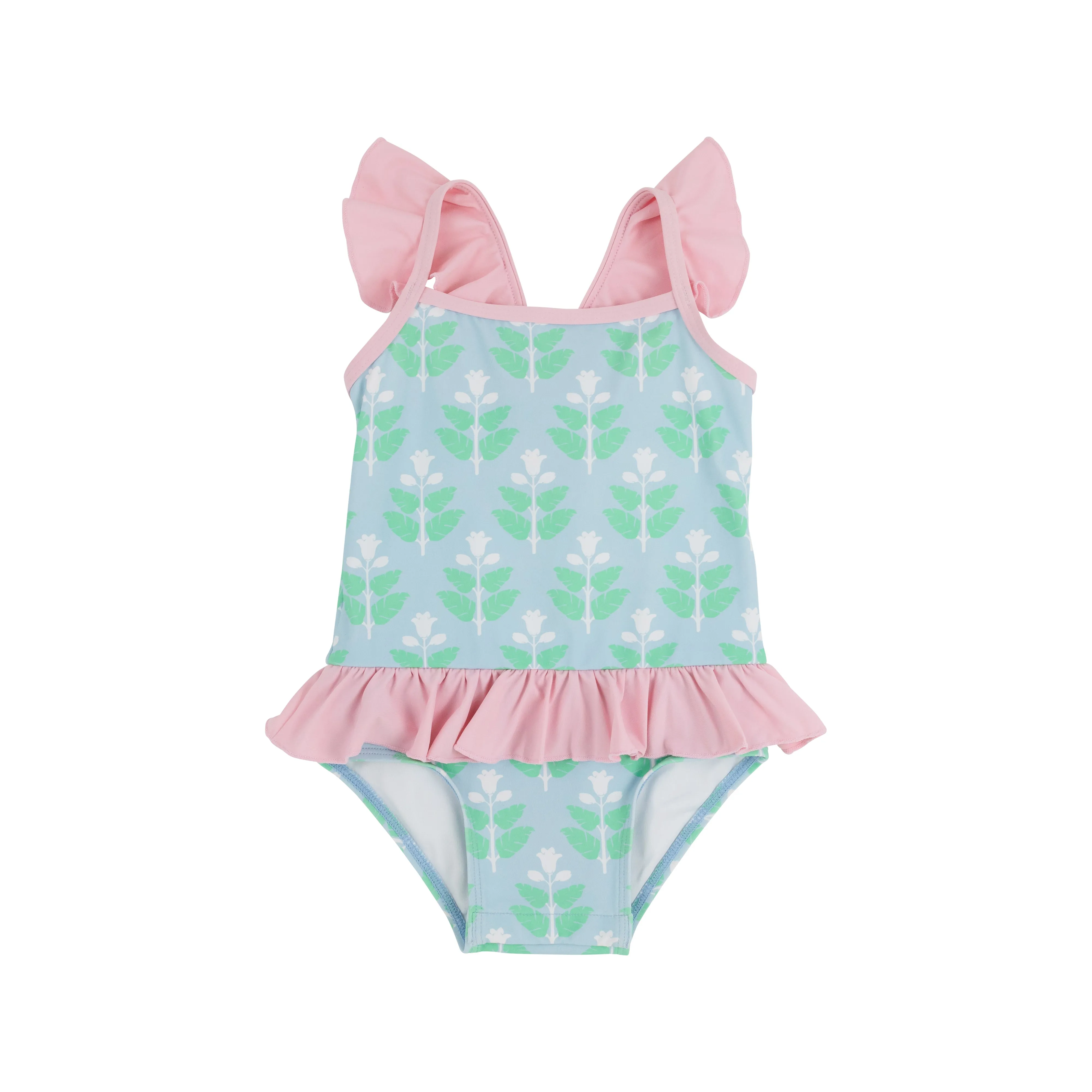 St. Lucia Swimsuit - Hanover Hand Block with Palm Beach Pink