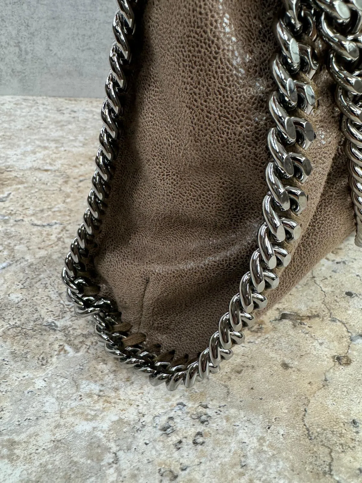 STELLA MCCARTNEY FALABELLA VEGAN LEATHER LARGE TOTE BAG