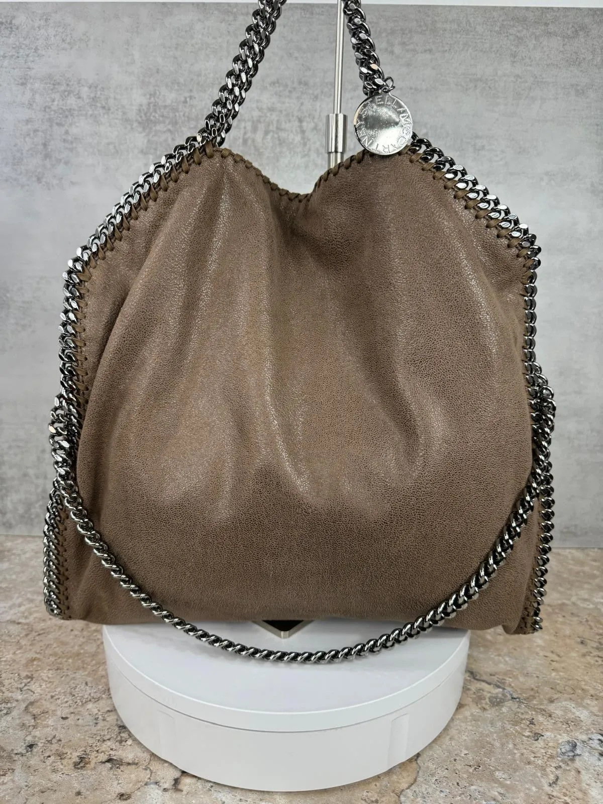 STELLA MCCARTNEY FALABELLA VEGAN LEATHER LARGE TOTE BAG