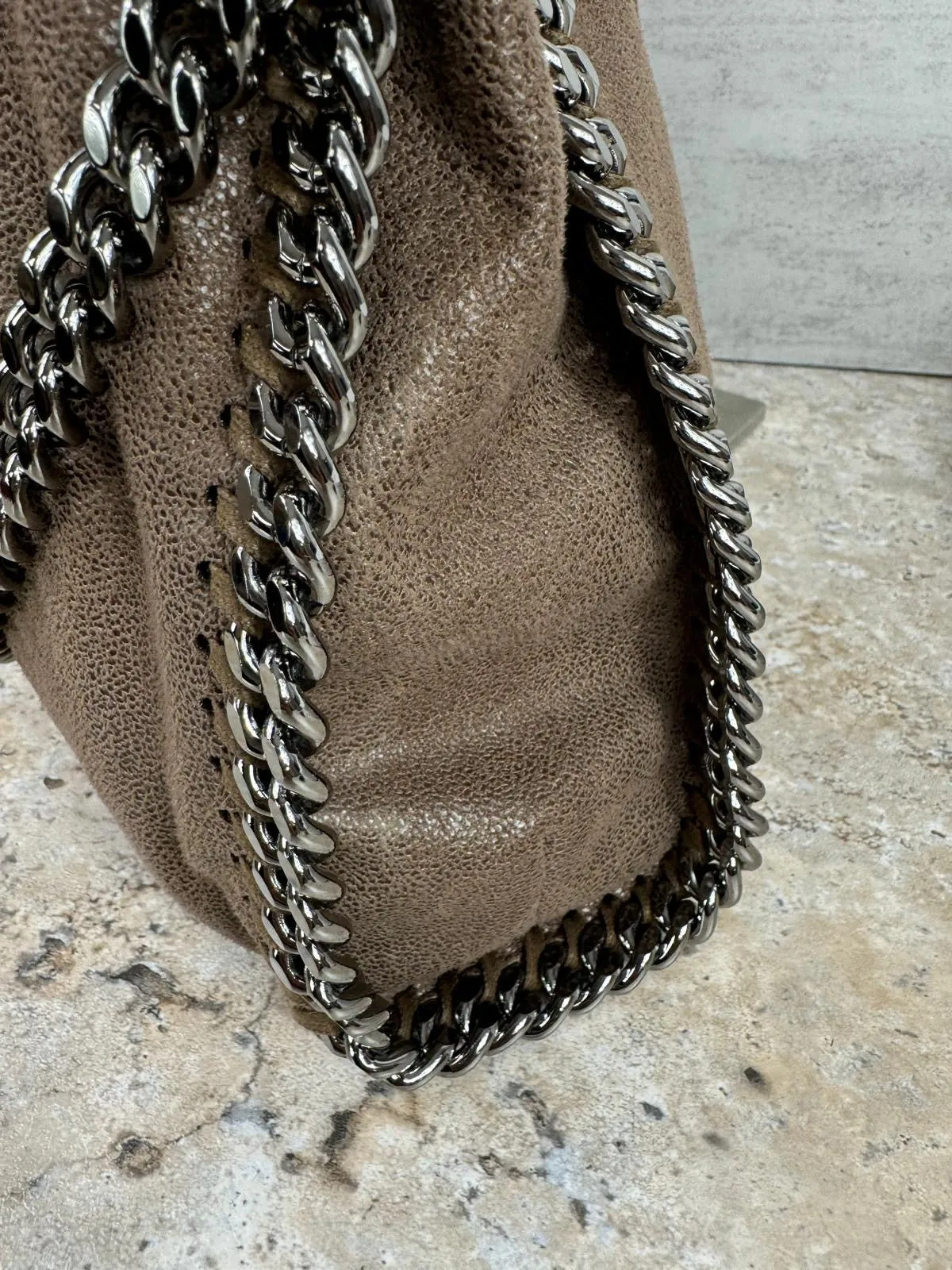 STELLA MCCARTNEY FALABELLA VEGAN LEATHER LARGE TOTE BAG