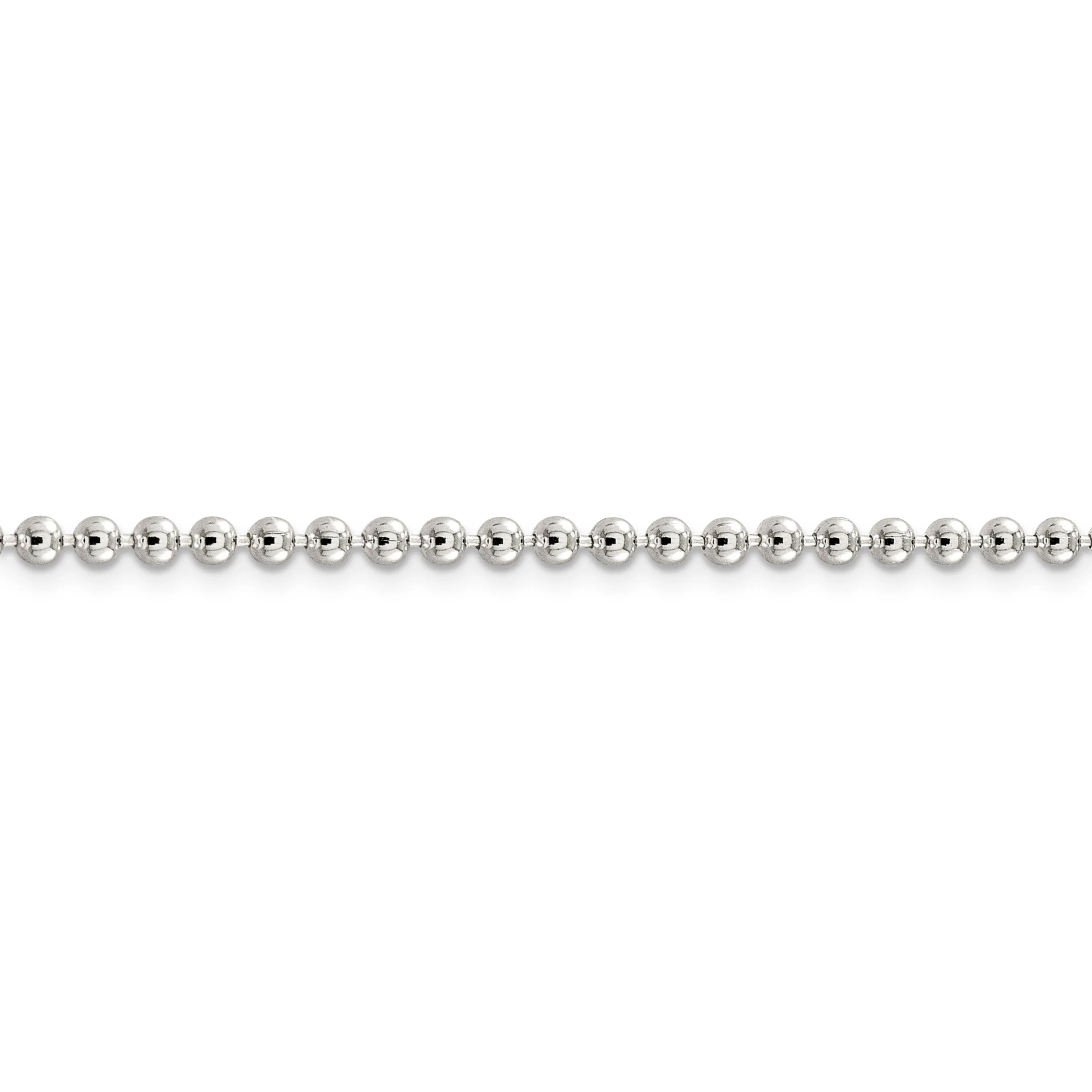 Sterling Silver Beaded Chain 3MM