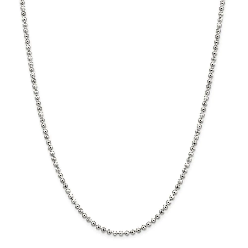 Sterling Silver Beaded Chain 3MM