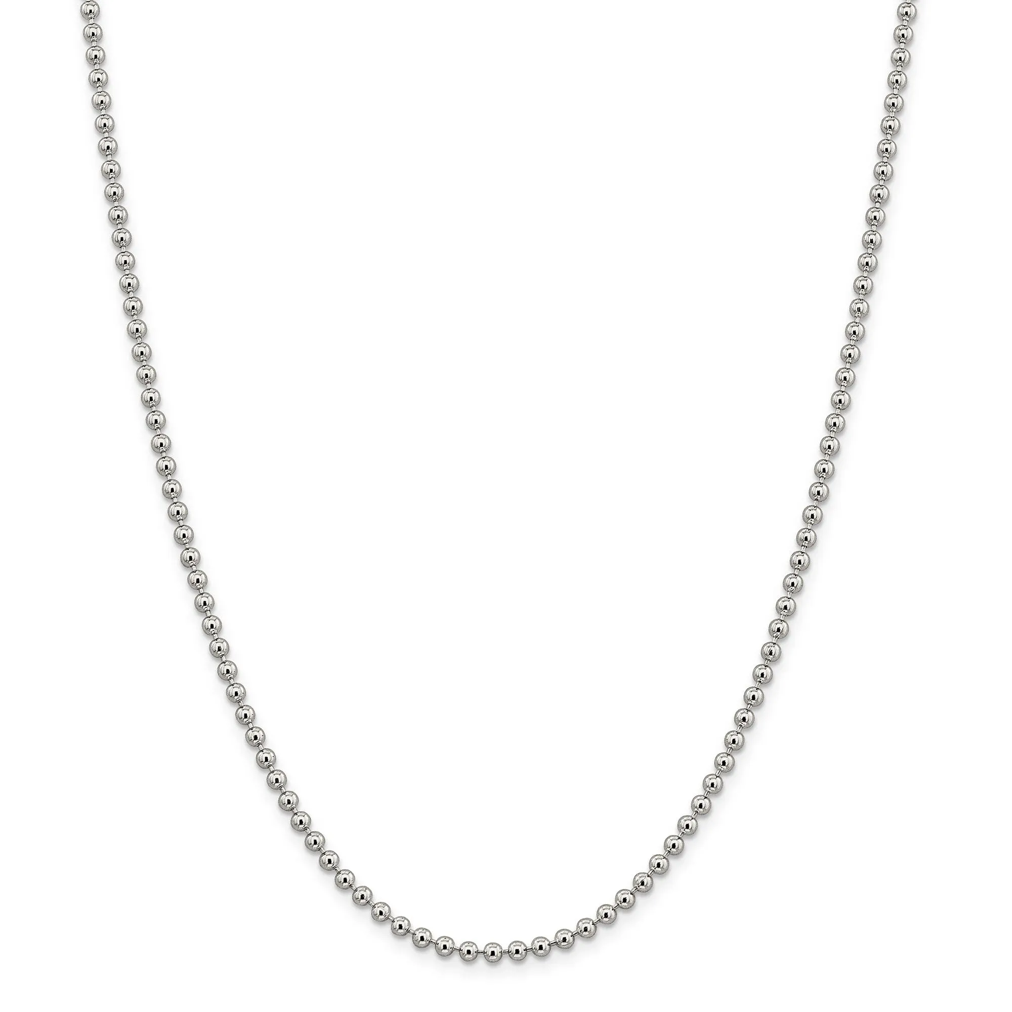 Sterling Silver Beaded Chain 3MM