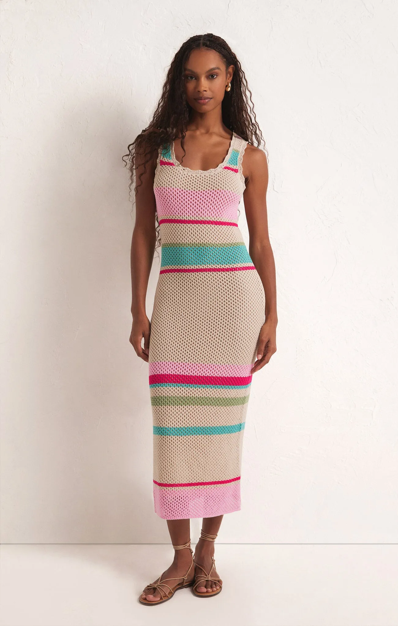 Stripe Crochet Dress