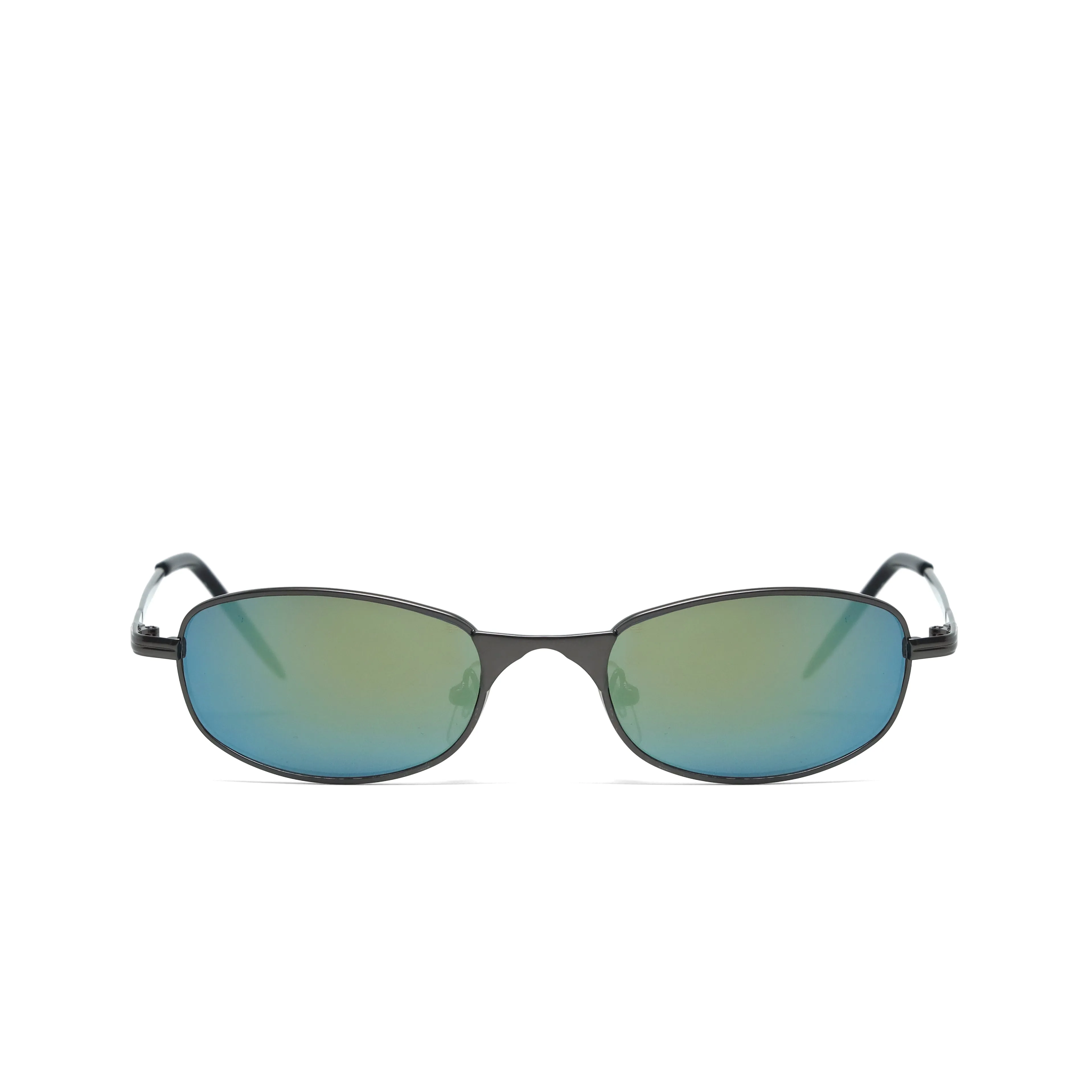 //Style 971// Vintage 90s Wire Oval Iridescent Lens Sunglasses - Multicolor
