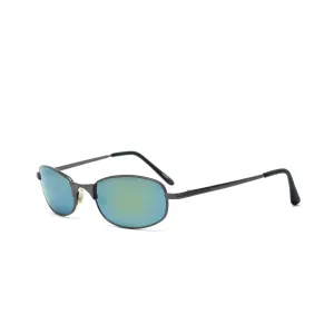 //Style 971// Vintage 90s Wire Oval Iridescent Lens Sunglasses - Multicolor
