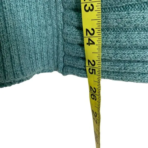 Sundance Ribbed Turquoise Bodycon Sweater Large