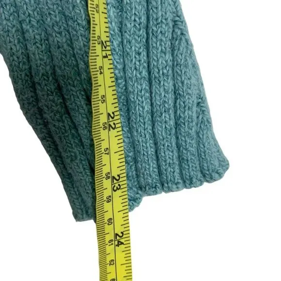 Sundance Ribbed Turquoise Bodycon Sweater Large