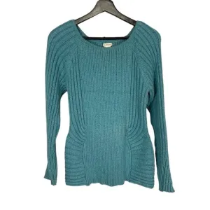 Sundance Ribbed Turquoise Bodycon Sweater Large