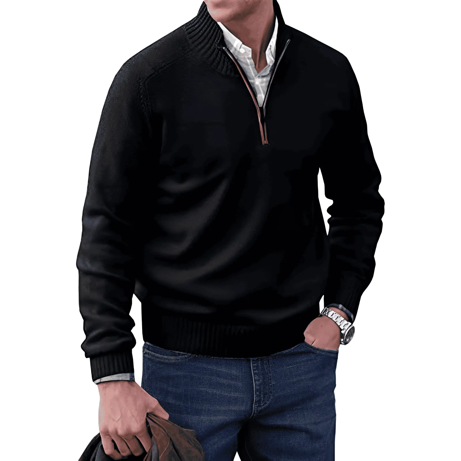 Sweater Luxe™ | Men's Comfortable Long Sleeve Sweater | Soft Knit Fabric, Relaxed Fit & Breathable Design